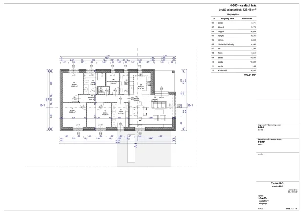 3A. típus - nettó: 100,61 m²