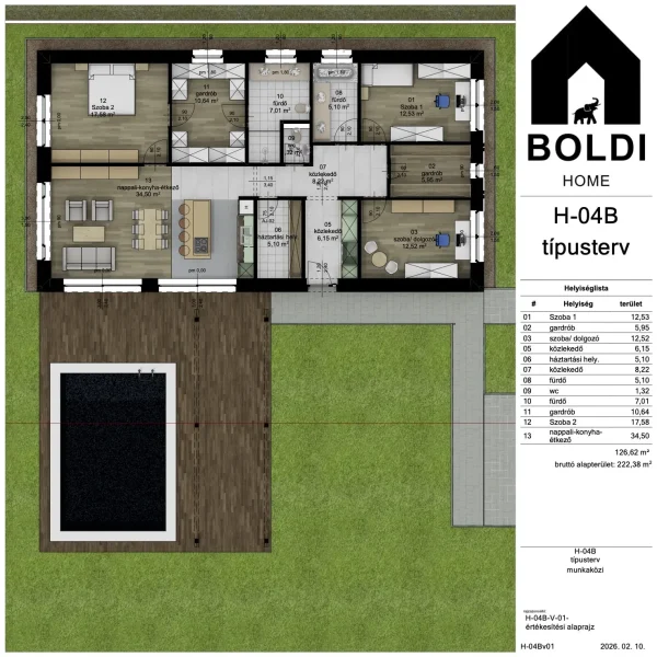 4A. típus - nettó: 126,62 m²