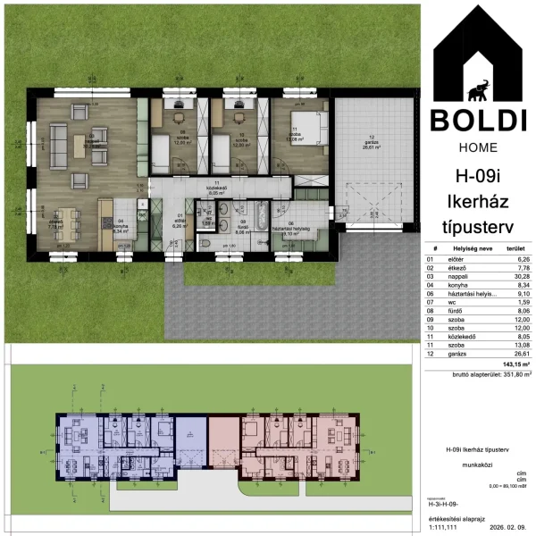 9. típus - nettó: 143,15 m²