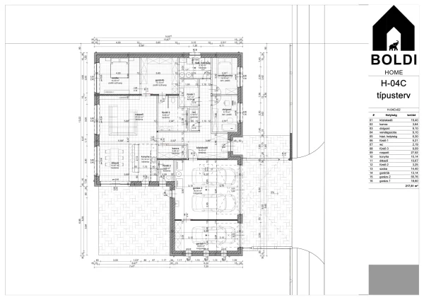 4C. típus - nettó: 217,51  m²