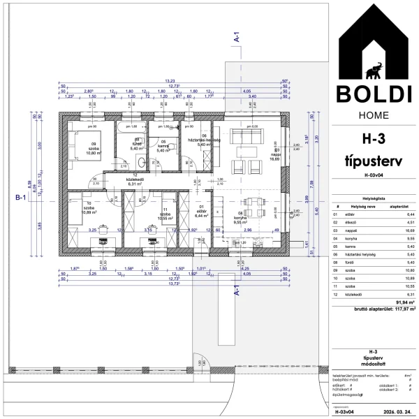 3c-tipus-boldihome-csaladi-haz-alaprajz 3C. típus - nettó: 91,94 m²